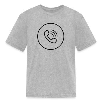 phone call - Kid's T-Shirt - heather gray - Front
