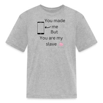Phone Addiction - Kid's T-Shirt - heather gray - Front