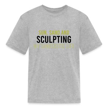 Sand Sculptor, Sand Castle Lover, Sand Art - Kid's T-Shirt - heather gray - Front
