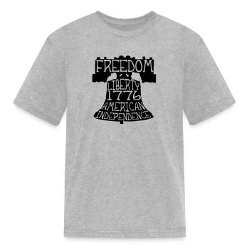 Freedom Bell - Kid's T-Shirt - heather gray - Front