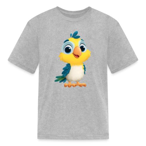 Playful Cartoon Parrot with Big Happy Eyes - Kid's T-Shirt