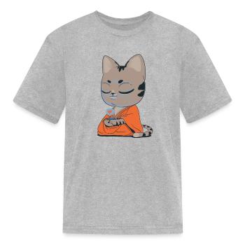 Zen Ding Love - Kid's T-Shirt - heather gray - Front