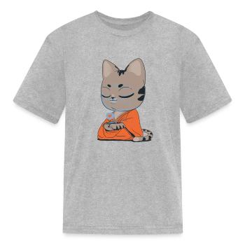 Zen Ding Love - Kid's T-Shirt - heather gray - Front