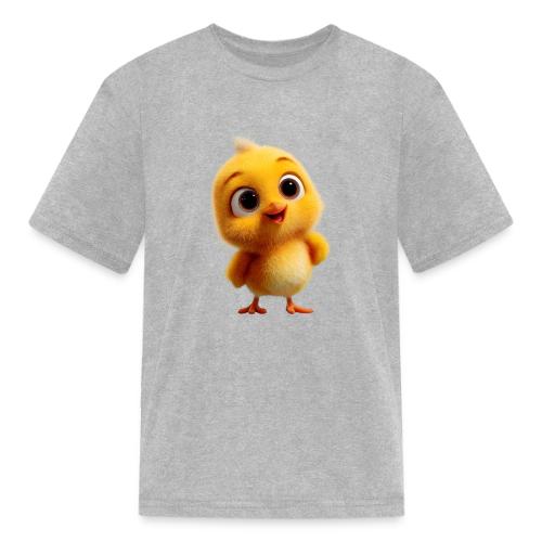 Cute Cartoon Yellow Chick with Big Sparkling Eyes - Kid's T-Shirt