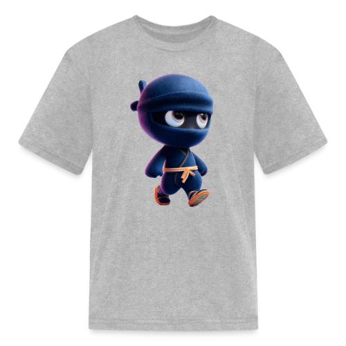 Playful Cartoon Baby Ninja Walking Happily - Kid's T-Shirt