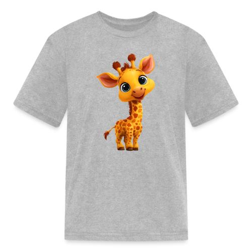 Adorable Cartoon Baby Giraffe with Big Eyes - Kid's T-Shirt