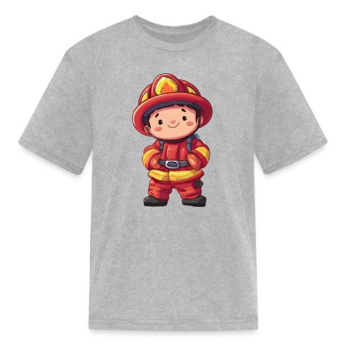 Friendly Firefighter Hero - Kid's T-Shirt