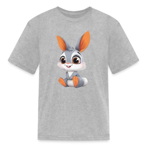 Multicolor Baby Rabbit Cartoon Sitting - Kid's T-Shirt