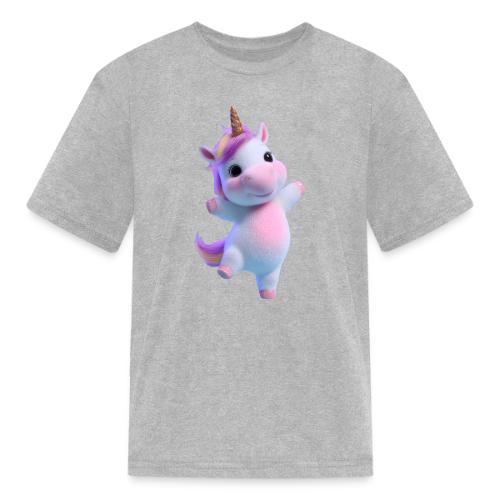 Cute Cartoon Unicorn Dancing Joyfully - Kid's T-Shirt