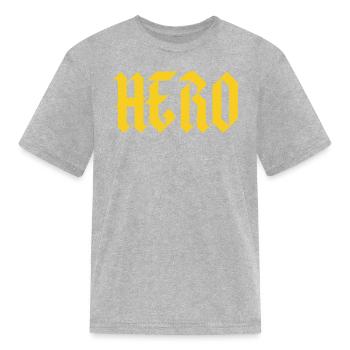 HERO - Kid's T-Shirt - heather gray - Front