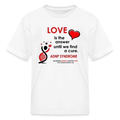 LOVE IS THE ANSWER Red and Black - Kid's T-Shirt