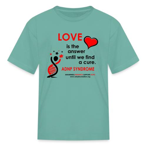 LOVE IS THE ANSWER Red and Black - Kid's T-Shirt