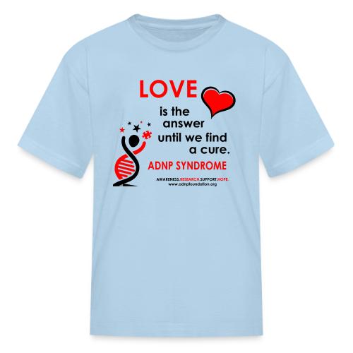 LOVE IS THE ANSWER Red and Black - Kid's T-Shirt