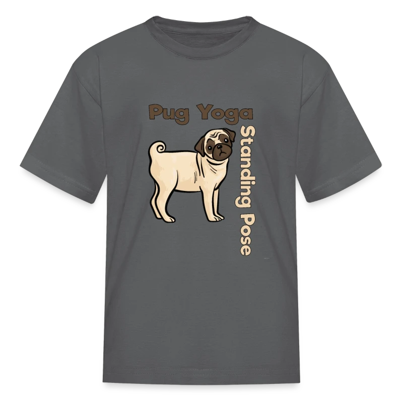 Standing Pose Shirt Pug Yoga - Kids' T-Shirt