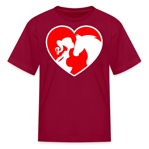 heart horse girl - Kids' T-Shirt