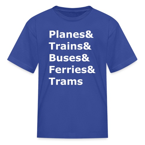 & Transportation - Light Lettering - Kids' T-Shirt