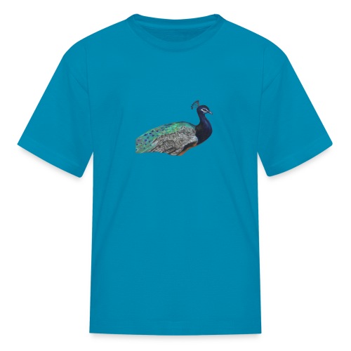 peacock half - Kids' T-Shirt