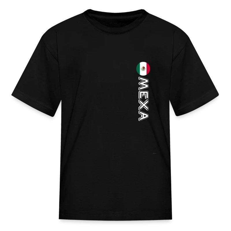 Mexico Flag Shirt Mexa Badge Vertical Mexican - Kids' T-Shirt