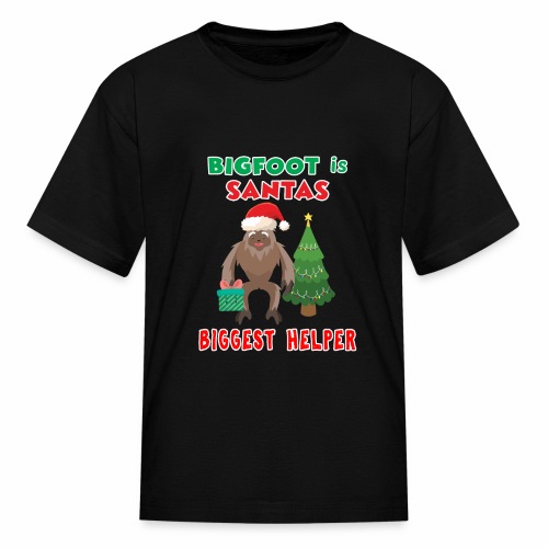 Santas Biggest Helper Squatchy Christmas Present. - Kids' T-Shirt