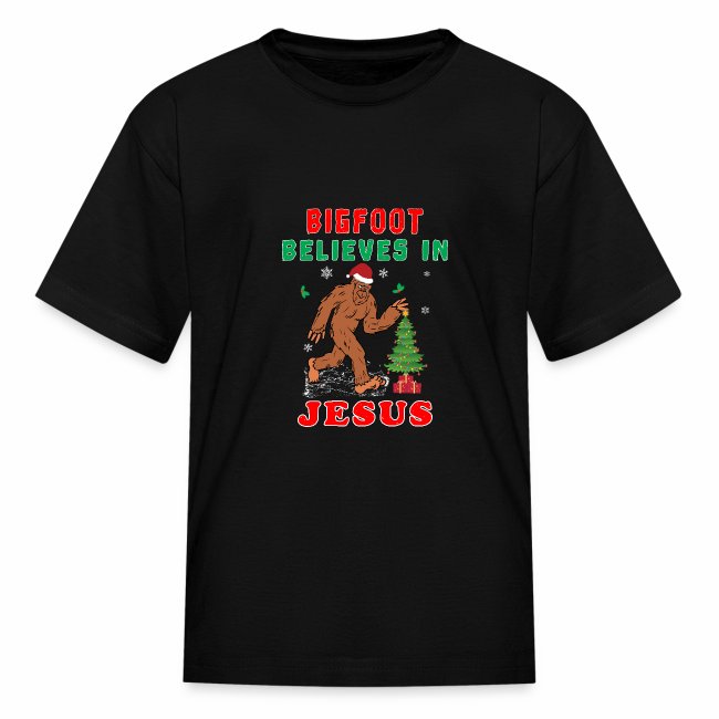 Bigfoot Believes in Jesus Wintertime Squatchy Lord