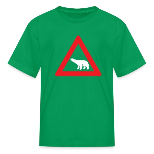 Polar Bear Road Sign - Kids' T-Shirt