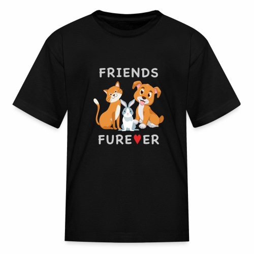 Friends Forever BFF Dog Cat Bunny Rabbit Kids Gift - Kids' T-Shirt