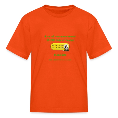 rm Linux Code of Conduct - Kids' T-Shirt