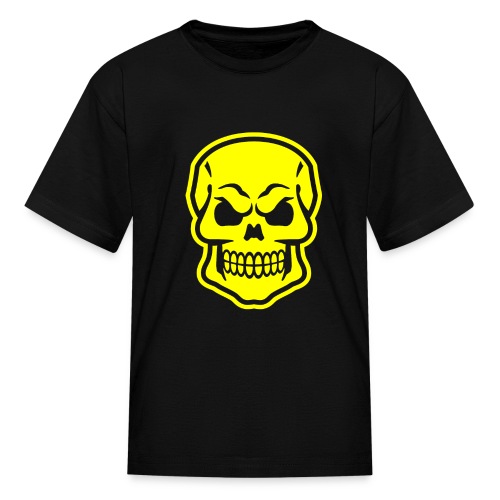 Skull vector yellow - Kids' T-Shirt