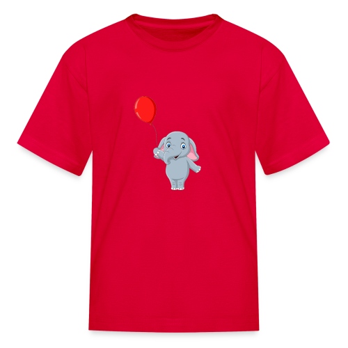 Baby Elephant Holding A Balloon - Kids' T-Shirt