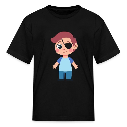 Boy with eye patch - Kids' T-Shirt