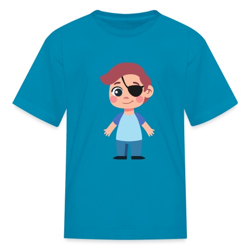 Boy with eye patch - Kids' T-Shirt