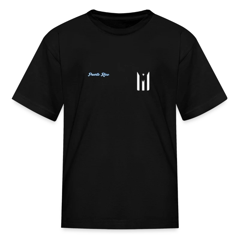 Resiste Puerto Rico Black Flag Rounded Pocket - Kids' T-Shirt
