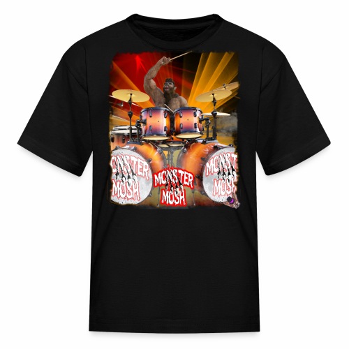 Monster Mosh Wolfman Drummer - Kids' T-Shirt