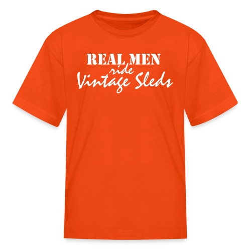 Real Men Ride Vintage Sleds - Kids' T-Shirt