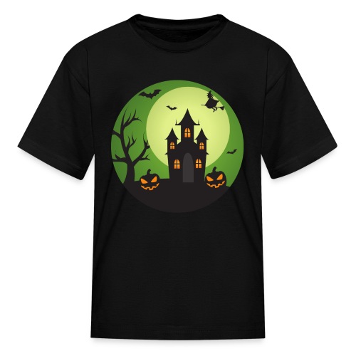 Halloween Night Witch Lighted Pumpkins Castle - Kids' T-Shirt