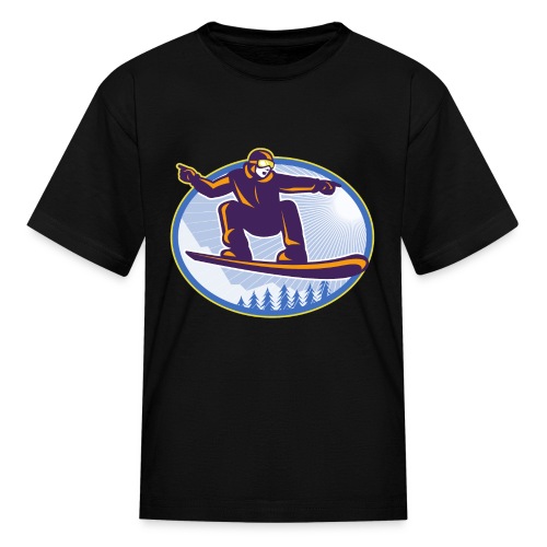 Snowboarder Jumping In The Air - Kids' T-Shirt