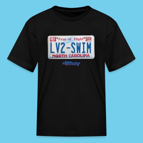 NC license plate LV2SWIM - Kids' T-Shirt