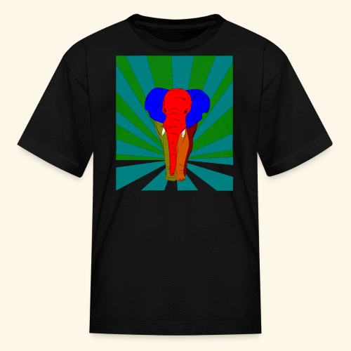marching elephant colours - Kids' T-Shirt