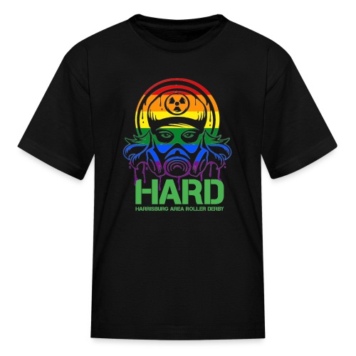 Rainbow Gasmask for Black - Kids' T-Shirt