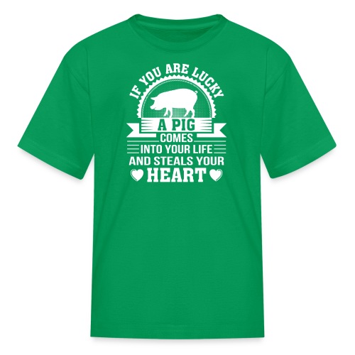 Mini Pig Comes Your Life Steals Heart - Kids' T-Shirt