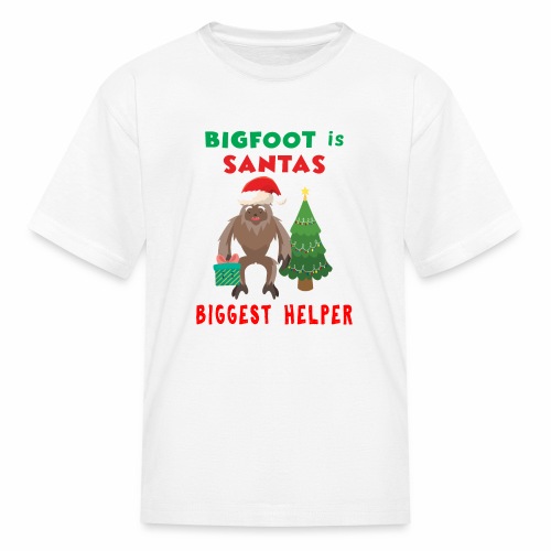 Santas Biggest Helper Squatchy Christmas Present. - Kids' T-Shirt