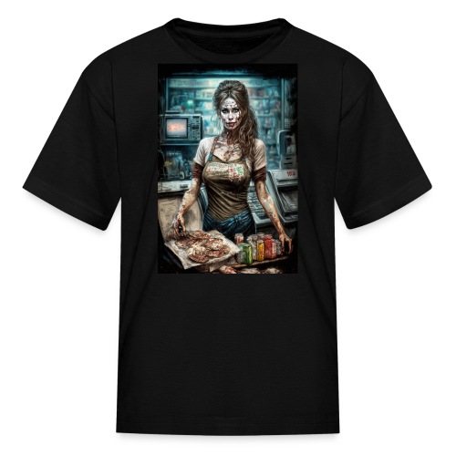 Zombie Cashier Girl 07: Zombies In Everyday Life - Kids' T-Shirt