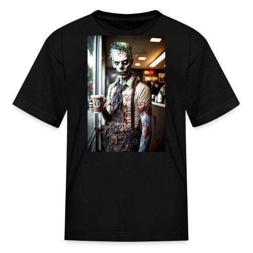 Zombie Coffee Barista 03: Zombies In Everyday Life - Kids' T-Shirt