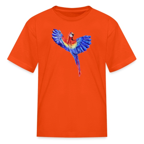 Scarlet macaw parrot - Kids' T-Shirt
