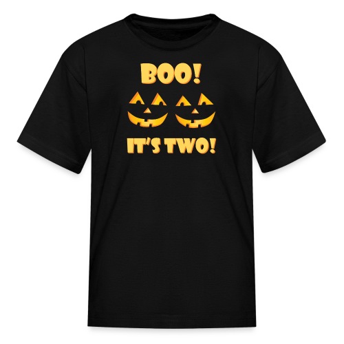 Boo - It's Two! Twin Jack O' Lantern Maternity Shi - Kids' T-Shirt