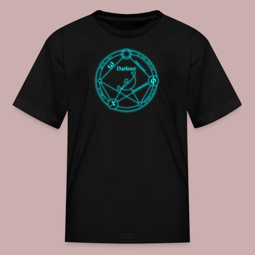darknet logo cyan - Kids' T-Shirt