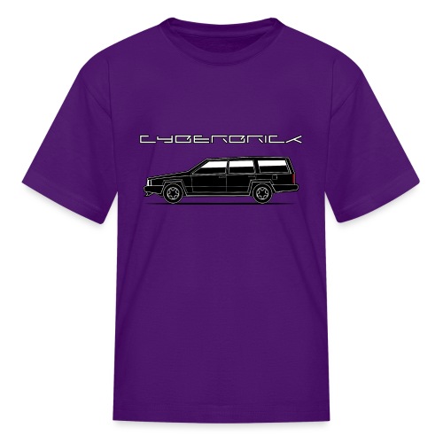 Cyberbrick Future Electric Wagon Black Outlines - Kids' T-Shirt