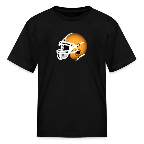 orange football helmet - Kids' T-Shirt
