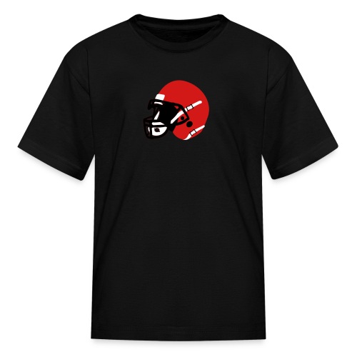 Custom 3 Color Football Helmet - Kids' T-Shirt