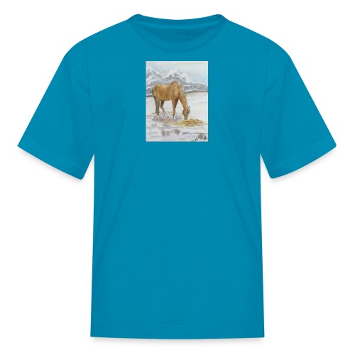 Horse grazing - Kids' T-Shirt